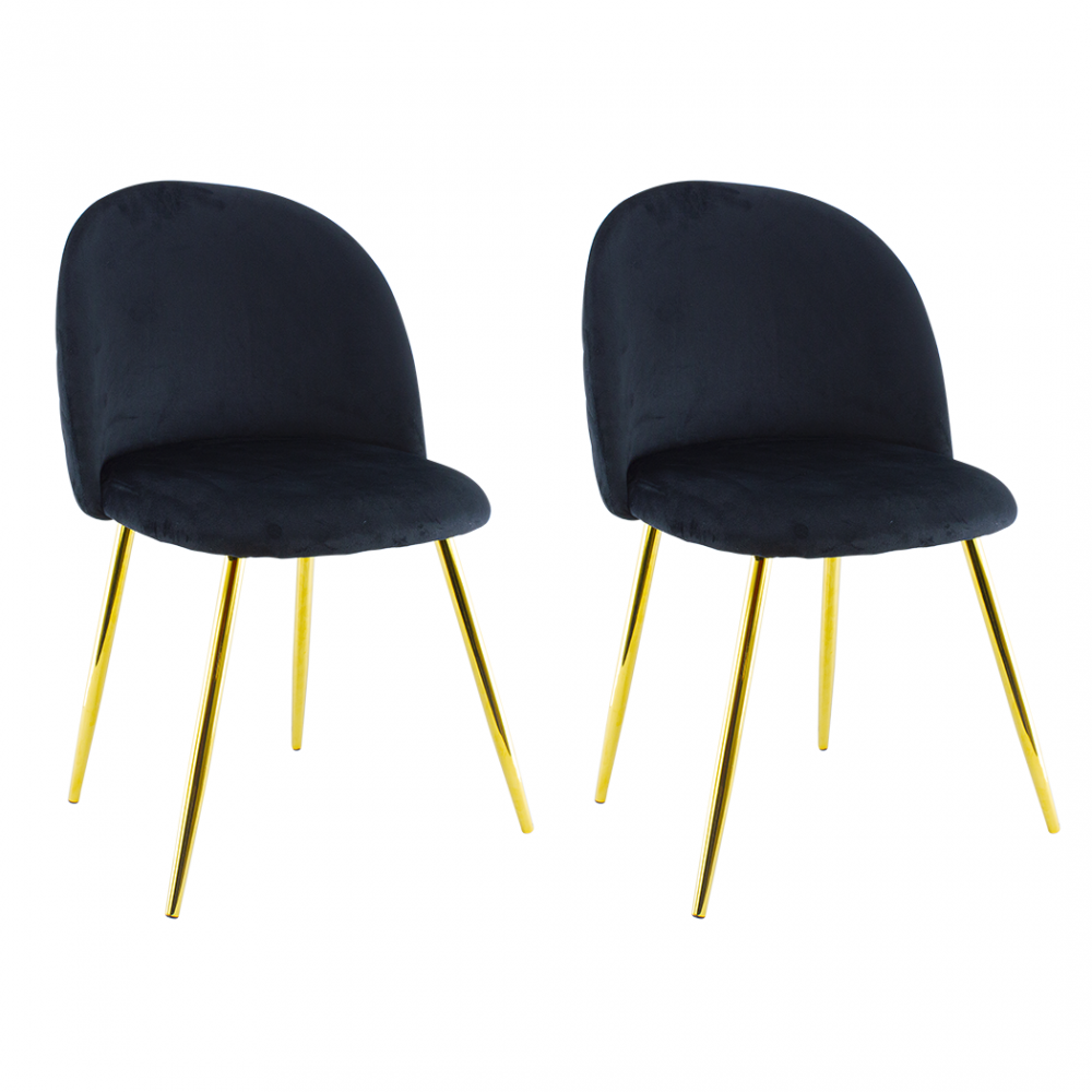 Pack 2 sillas salón SHELBY 50x45x80Hcm sillón...