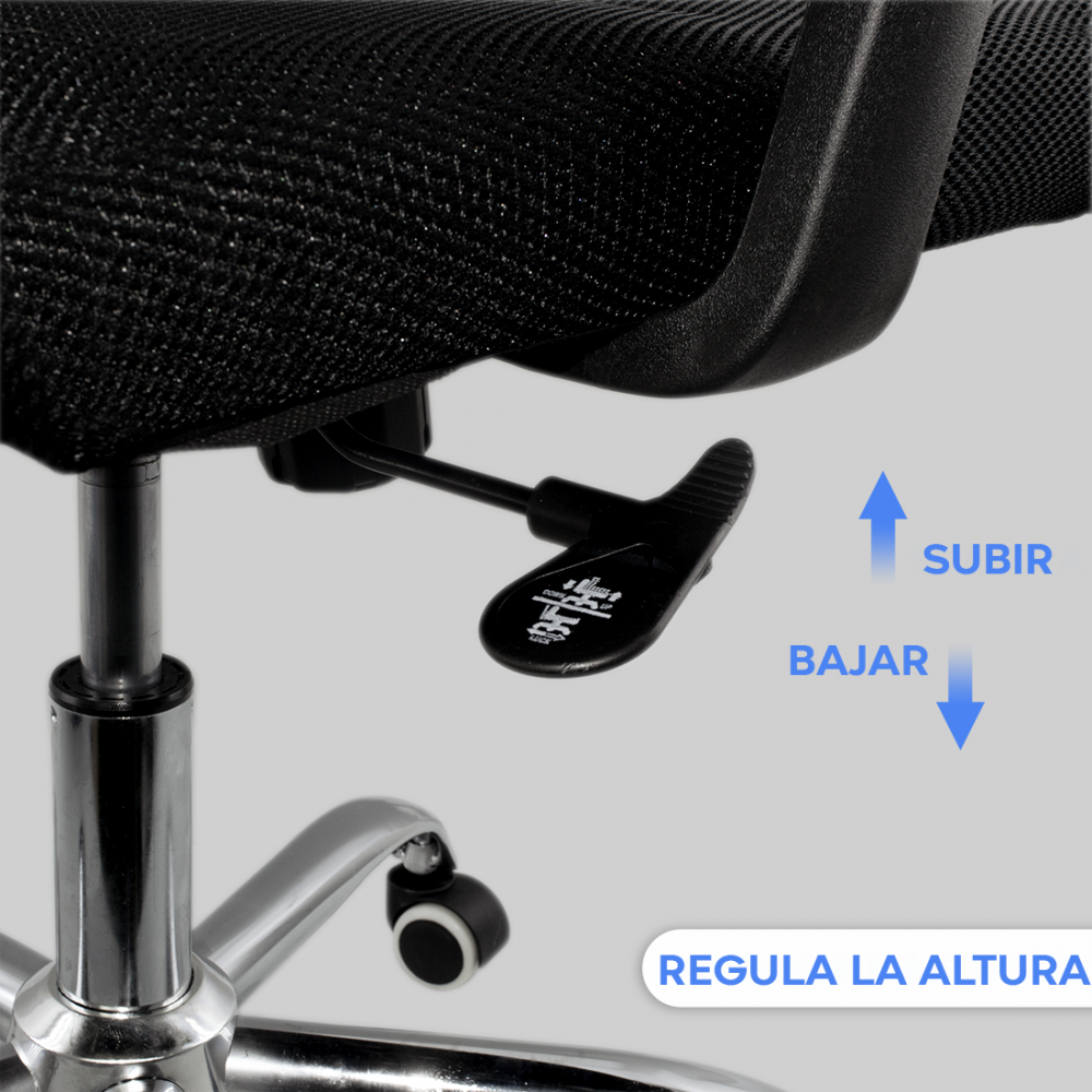 Silla oficina ejecutiva ajustable negra ALBERT...