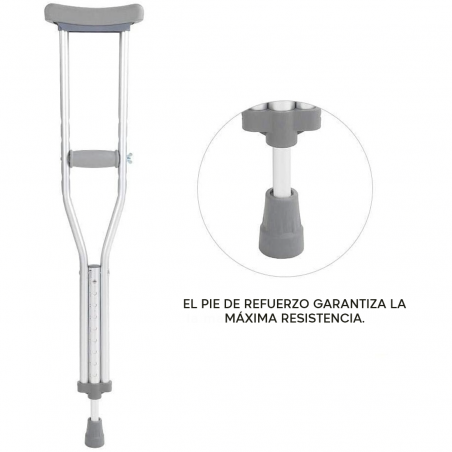 Par de Muletas ortopédicas axilares Ajustables en altura post lesiones