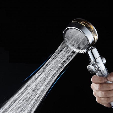 Cabezal de ducha con turbocompresor giratorio de 360° con filtro purificador