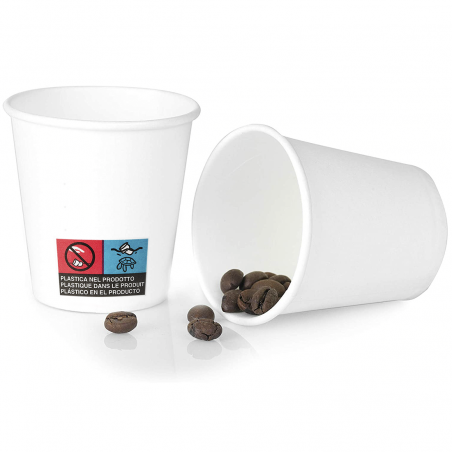 Pack de 1000 Vasos para café desechables biodegradables de colores 75ml