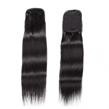 Extensión cabello liso negro con clip MARILIA cabello falso 140gr de 70cm