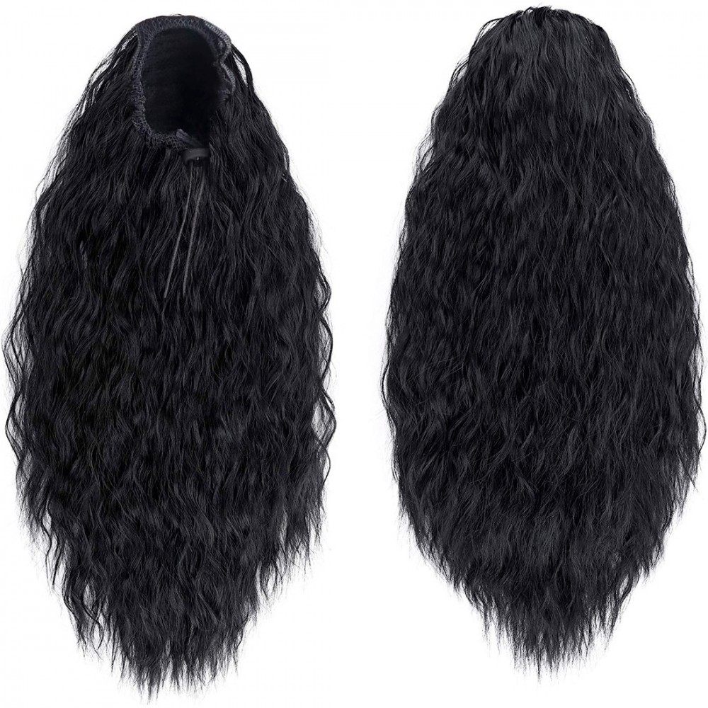 Extensión de cabello rizado negro JACY con clip cabello falso 140gr 70cm largo