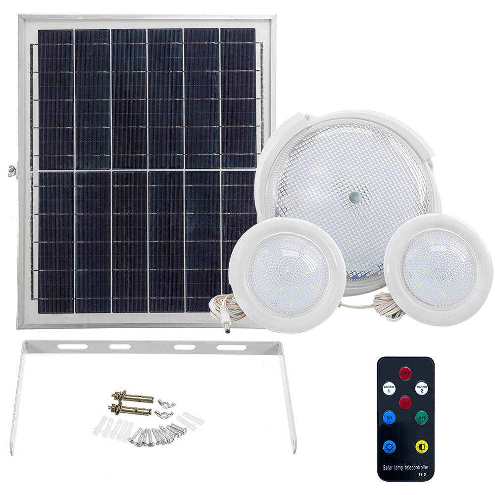 Lámpara con Focos empotrables LUZ SOLAR LED recarga solar protección IP65