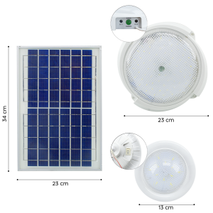 Lámpara con Focos empotrables LUZ SOLAR LED recarga solar... 2