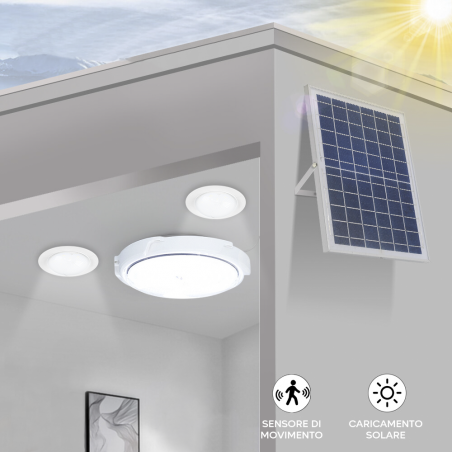 Lámpara con Focos empotrables LUZ SOLAR LED recarga solar protección IP65