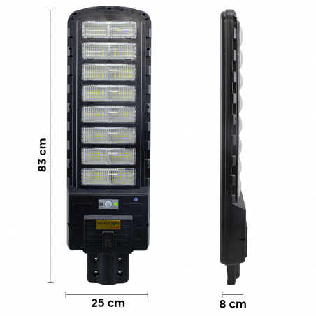 508255 Farola carga solar 800W sensor de movimiento y control remoto