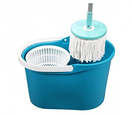 Cubo + Fregona (Giratorio 360º) con mango extensible MAGIC MOP - LIFETIME CLEAN 53922 - Limpieza del hogar