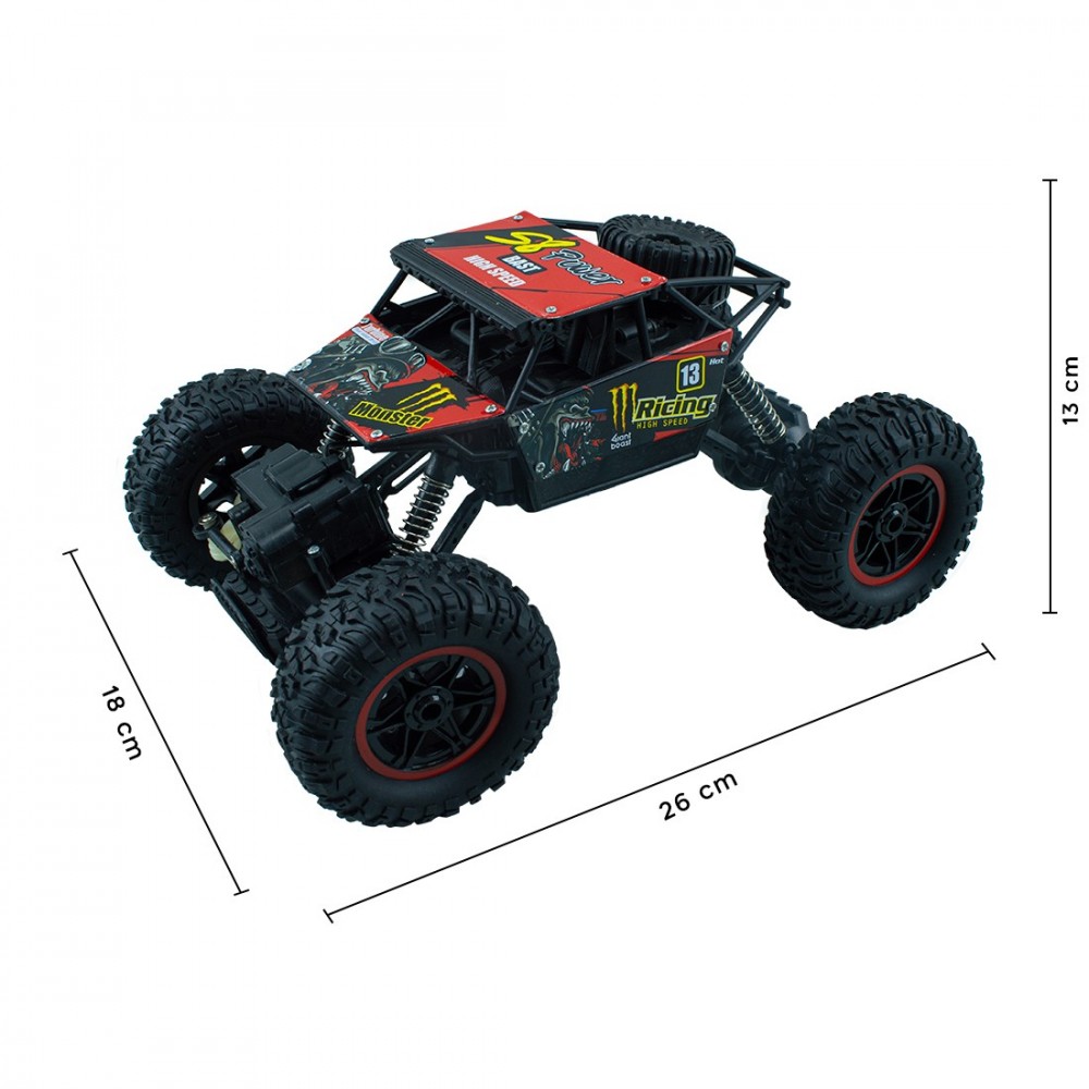 Coche de control remoto ROCK CRAWLER Modelo a escala 1:14 con 4 ruedas motrices