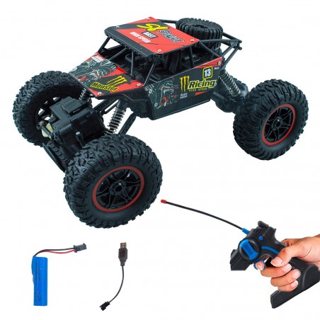 Coche de control remoto ROCK CRAWLER Modelo a escala 1:14 con 4 ruedas motrices