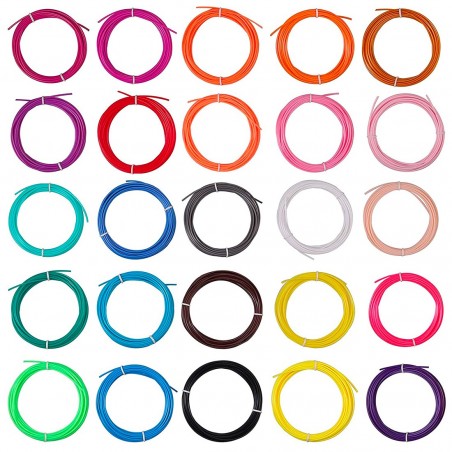 Recambio 20 Filamentos bolígrafo 3D recambio PLA hilos de colores 5mt 1.75mm