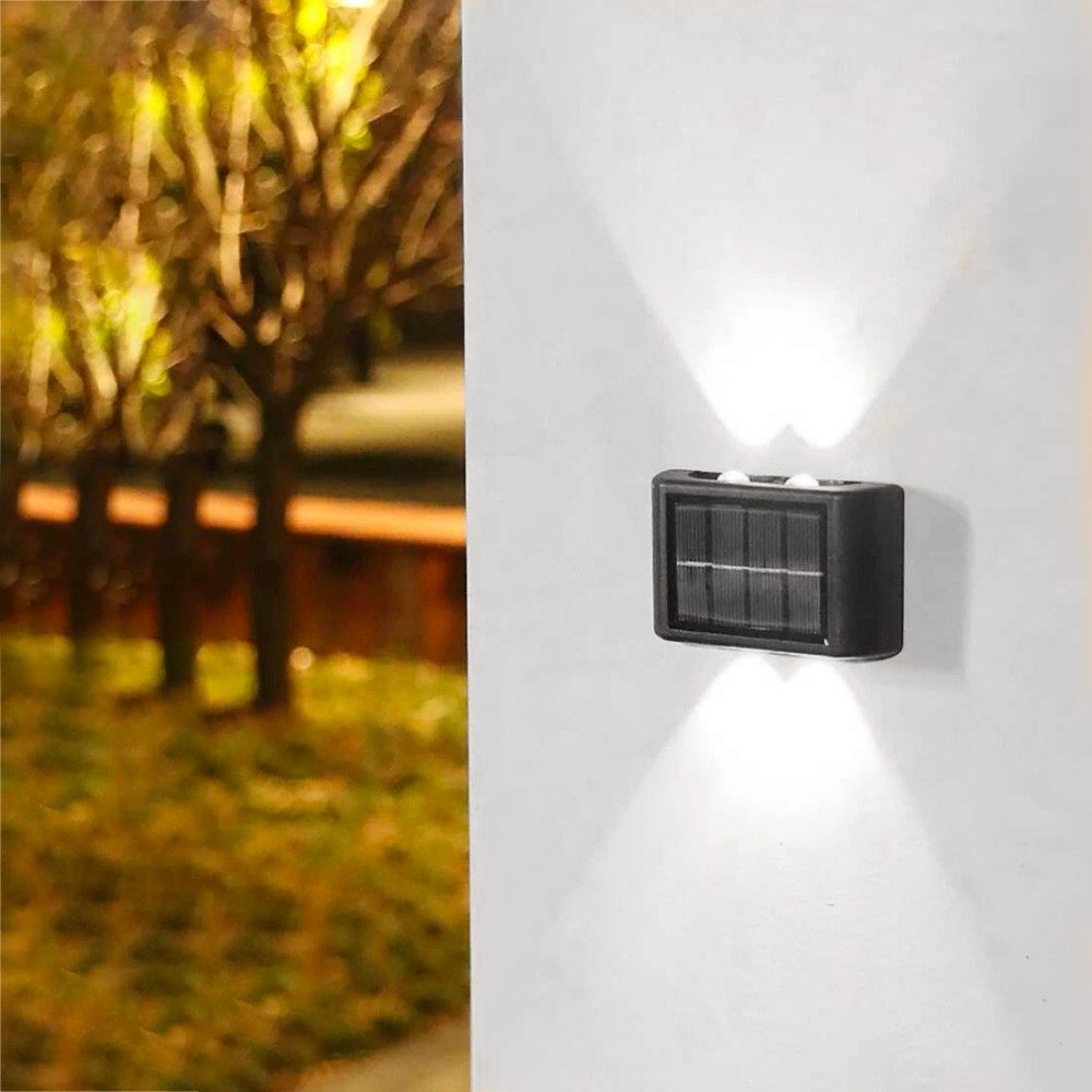 Pack 2 apliques LED recarga solar para exterior...