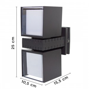 Lámpara de pared LED 24W cubo de luz cálida para... 2