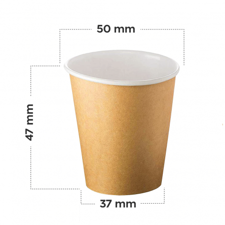 Pack de 150 Vasos para café desechables biodegradables de colores 75ml