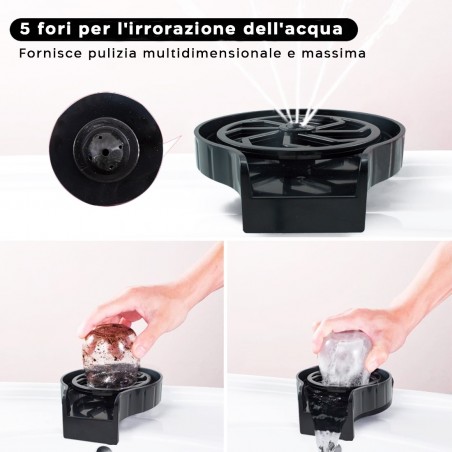 Limpiador de vasos de vidrio para hogar cocina enjuagadora de vasos