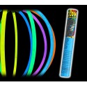 Set de 15 pulseras de colores fluorescentes que brillan en la oscuridad GLOW IN THE DARK