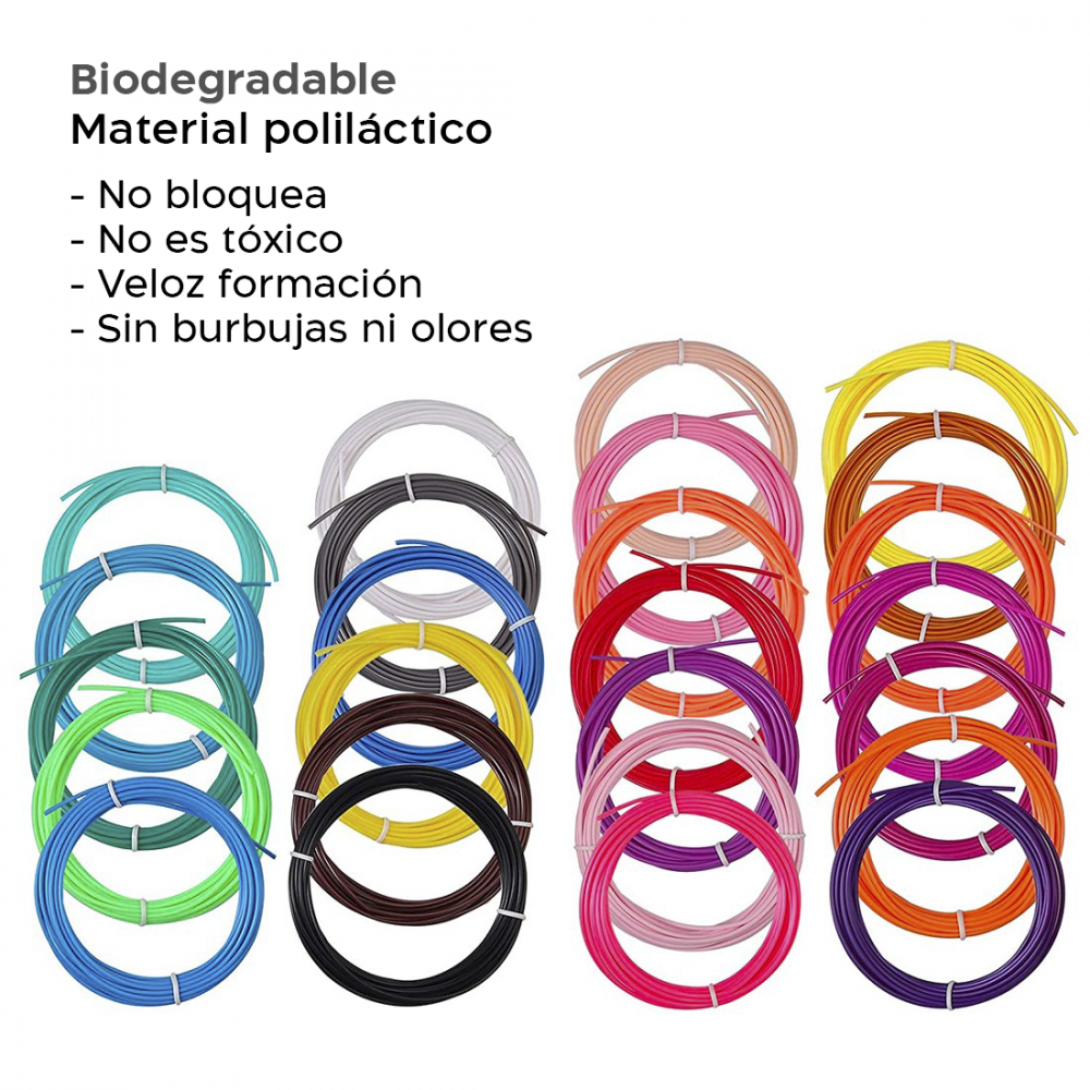 Recambio 20 Filamentos bolígrafo 3D recambio...