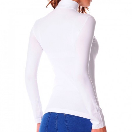 Jersey cuello alto mod. Maillot interior felpa polar térmico manga larga KATIA