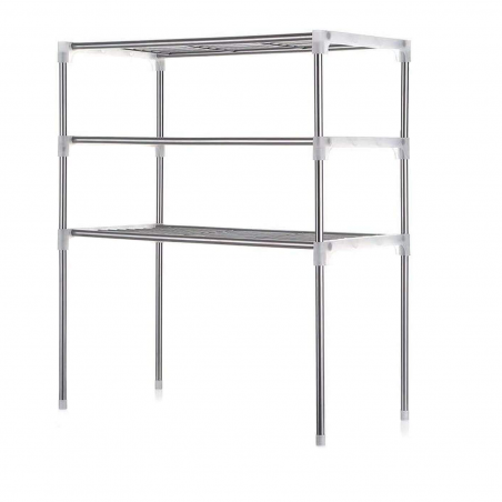 211471 Estante ahorra espacio para microondas 3 estantes para cocina 60x25x65cm