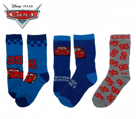 Pack 3 pares de calcetines DISNEY con varios estampados y personajes para niños