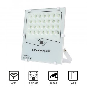 Foco LED 150W Luz fría con panel solar cámara de...