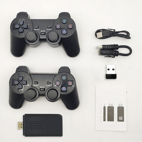 Consola inalámbrica GAMEPAD Stick Juegos incluidos 4K Ultra HD con 2 mandos