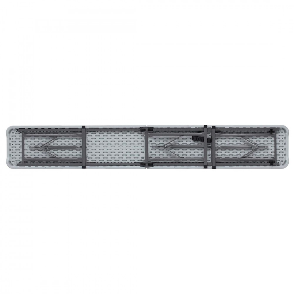 Pack de 2 bancos plegables de plástico blanco...