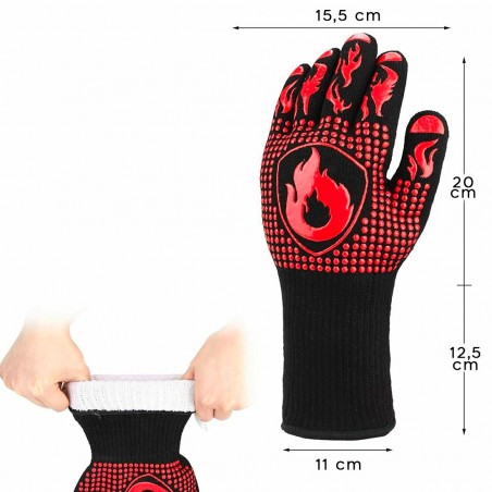 Guante resistente al calor y para asar a la parrilla accesorios para barbacoa