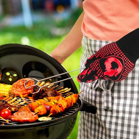 Guante resistente al calor y para asar a la parrilla accesorios para barbacoa