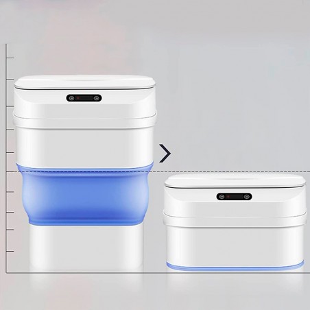 Cubo de basura plegable automático con sensor infrarrojo inteligente