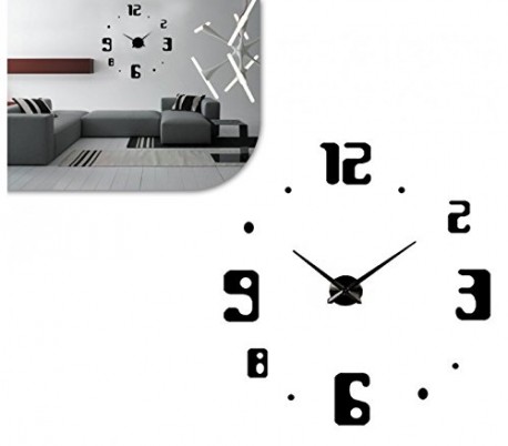 Reloj adhesivo de gomaespuma para la pared (Diseño chic y minimalista para la decoración del hogar) 738306 VESTIAMO CASA