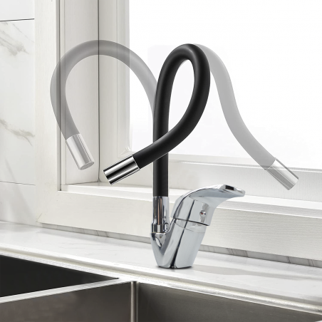 Grifo mezclador monomando Manguera giratoria flexible para fregadero de cocina