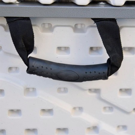 Juego de mesa y banco plegables de plástico blanco para jardín, camping, bar