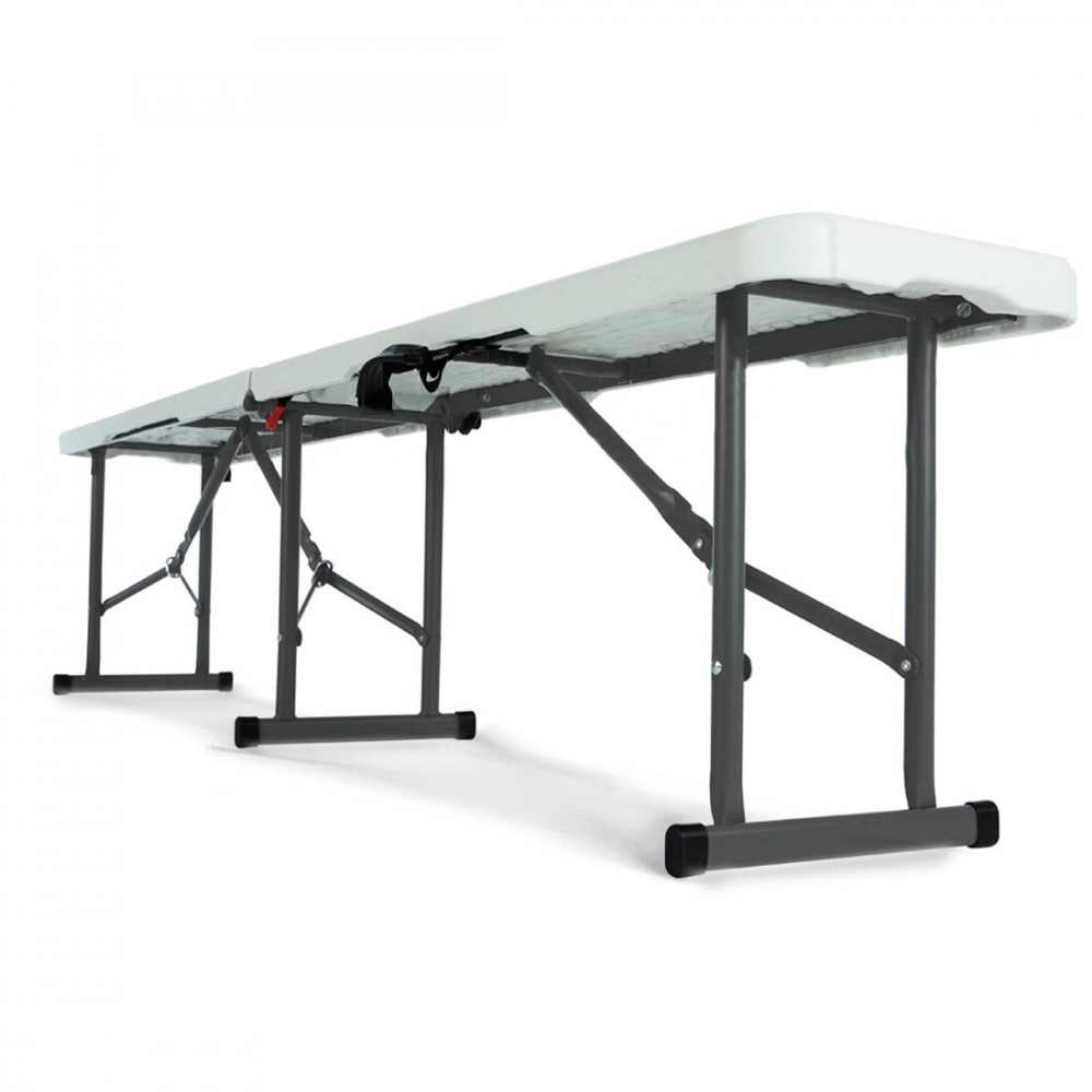 Juego de mesa y banco plegables de plástico...