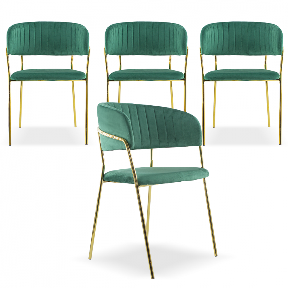 Set de 4 Sillas de comedor DAFNE sillón...