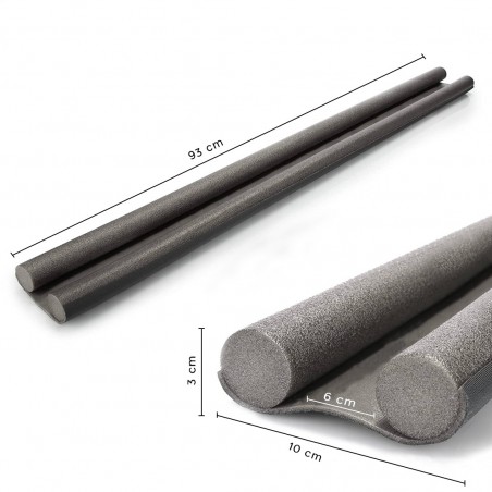 Burlet para debajo de la puerta Sello doble universal Cortable a prueba de agua