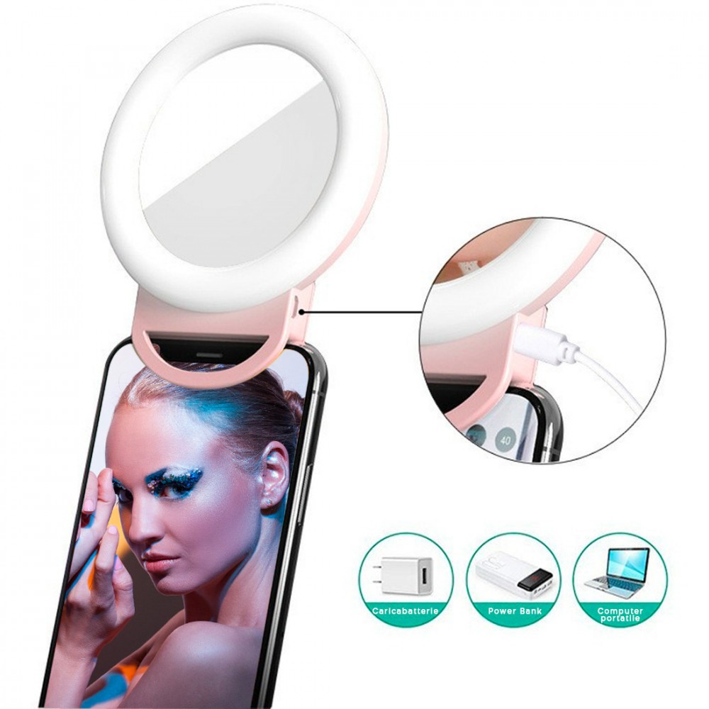 Selfie Ring Light Smartphone con abrazadera...
