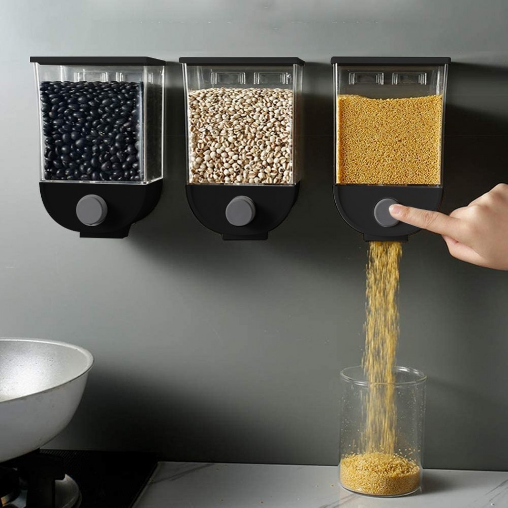 210245 Envase dispensador de cereales Negro...