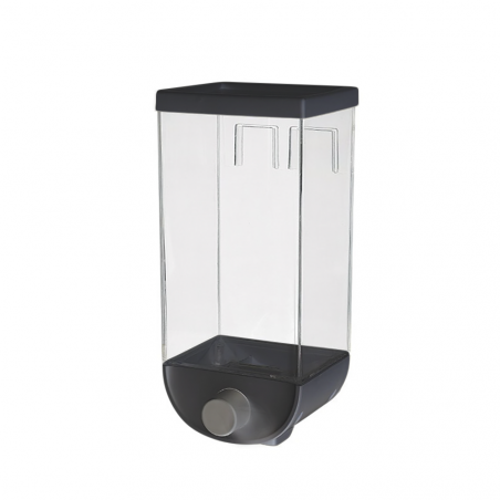 210245 Envase dispensador de cereales Negro 1,5Kg para cereales y frutos secos