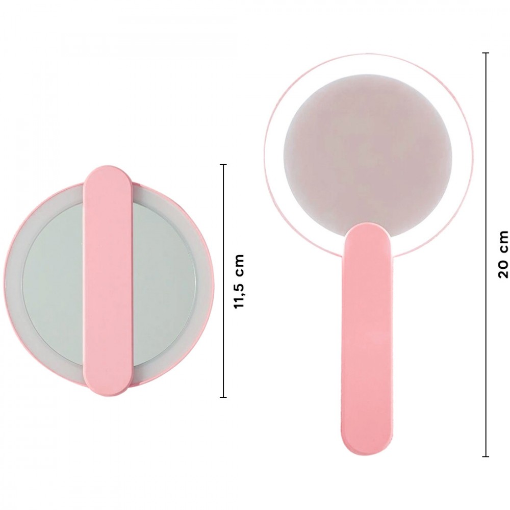 Espejo cosmetico con luz LED para bolsillo de...