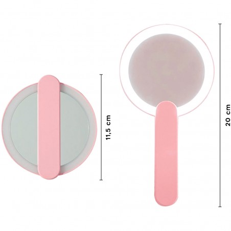 Espejo cosmetico con luz LED para bolsillo de maquillaje Espejo recargable