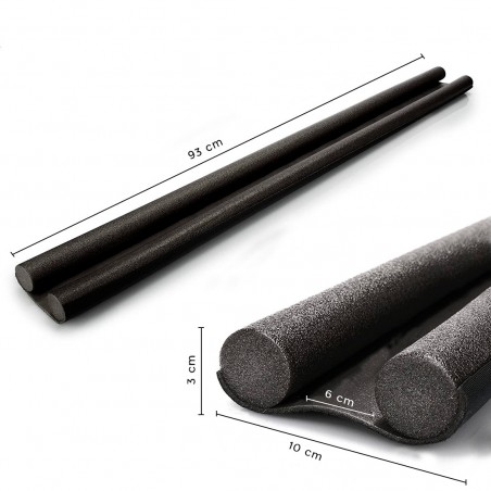 Pack de 2 burletes para debajo de puertas y ventanas Doble sello recortable