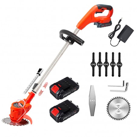 Desbrozadora inalámbrica Doble Batería 36W Cortacésped 18000 Rpm Jardinería