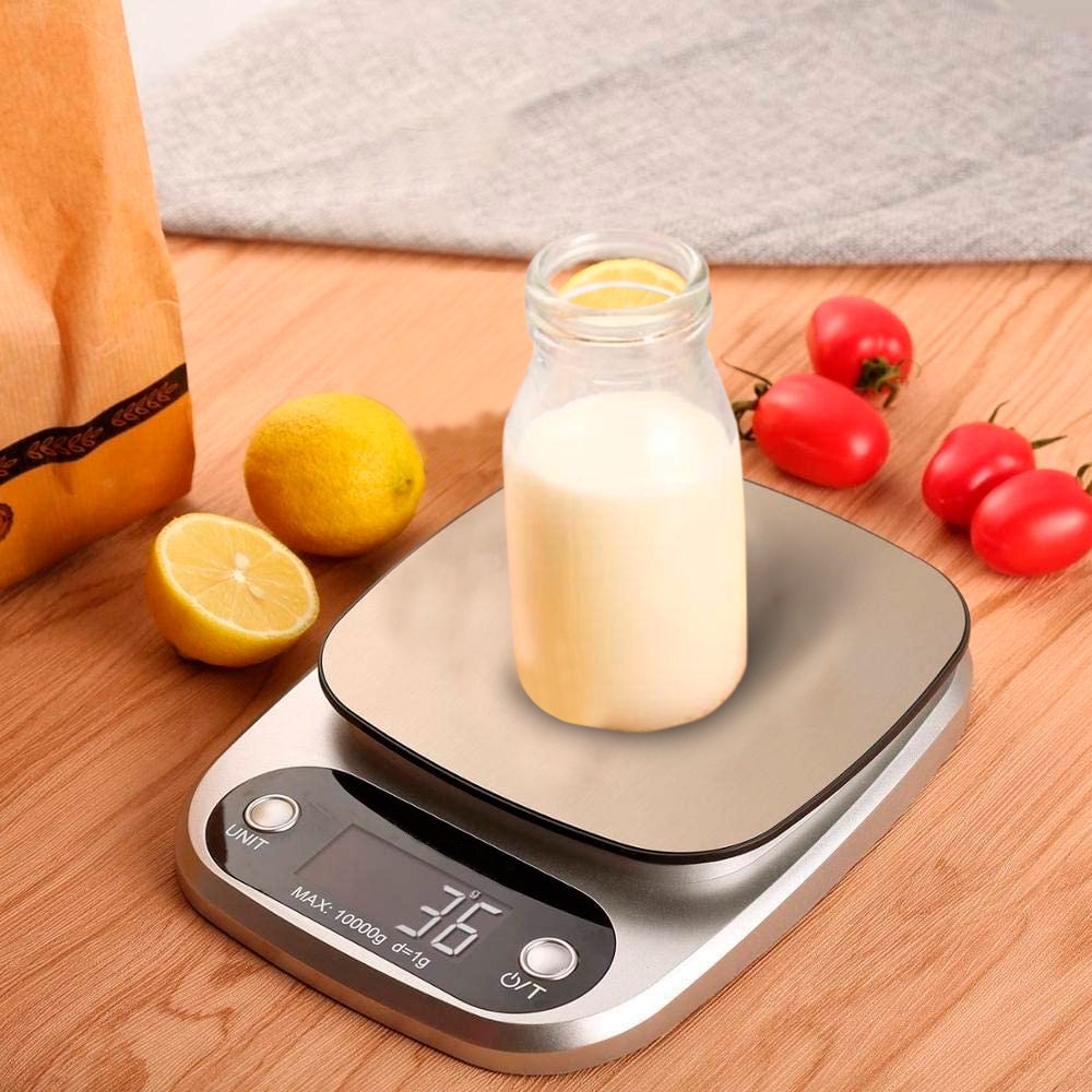 Báscula cocina digital 10Kg Pantalla LCD...