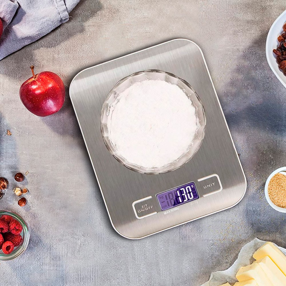 Básculas de cocina digitales de 5 kg Balanza electrónica Peso de los  alimentos Báscula postal