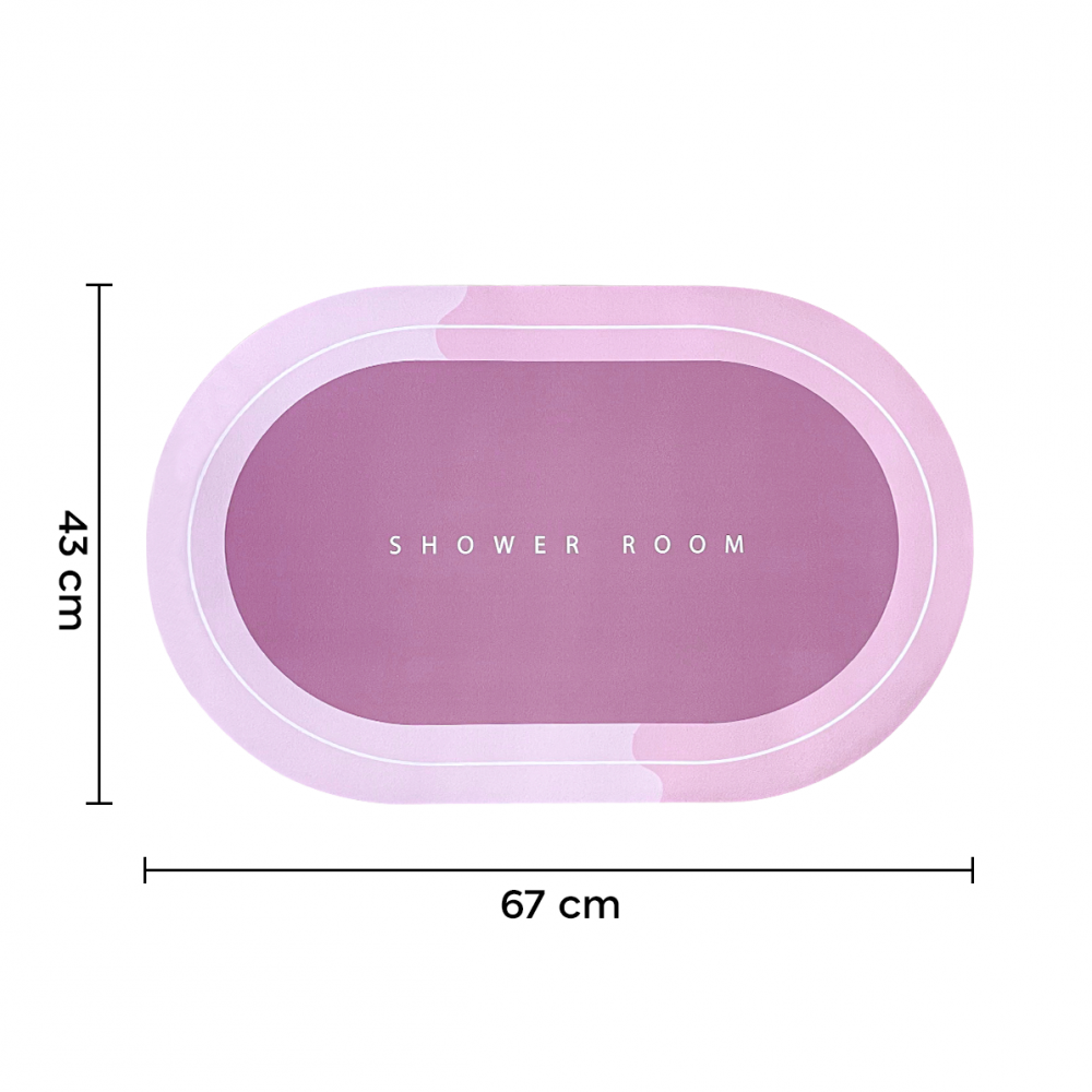 Alfombrilla de ducha antideslizante Oval ROSA...