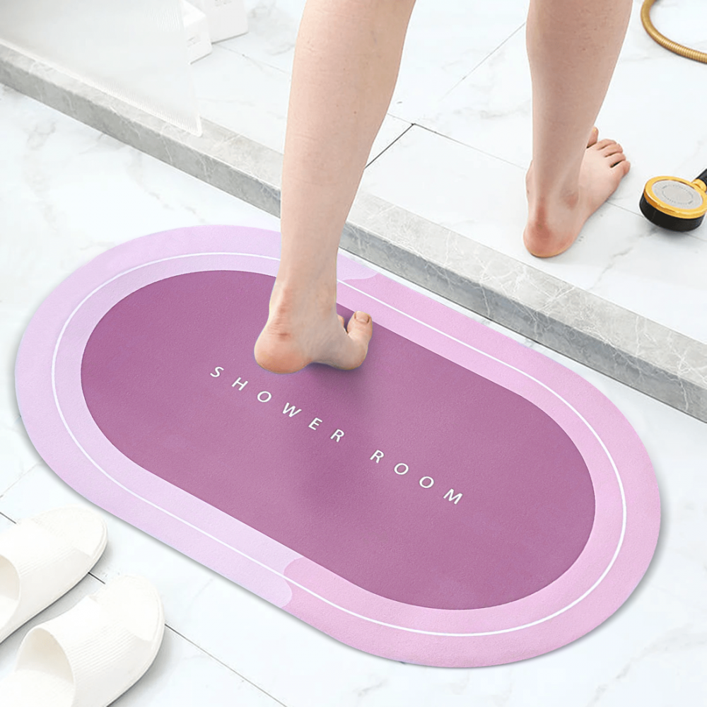 Alfombrilla de ducha antideslizante Oval ROSA...