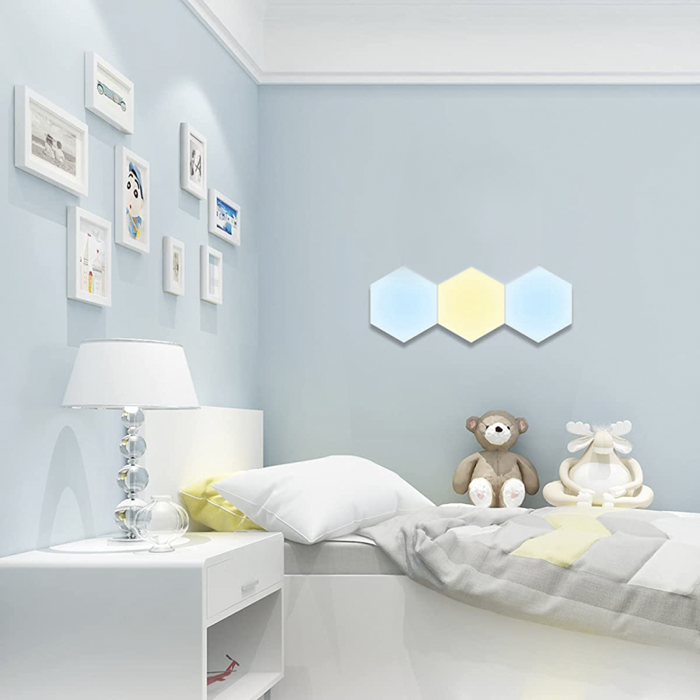 3pcs Lámpara RGB Hexagonal LED Light focos...