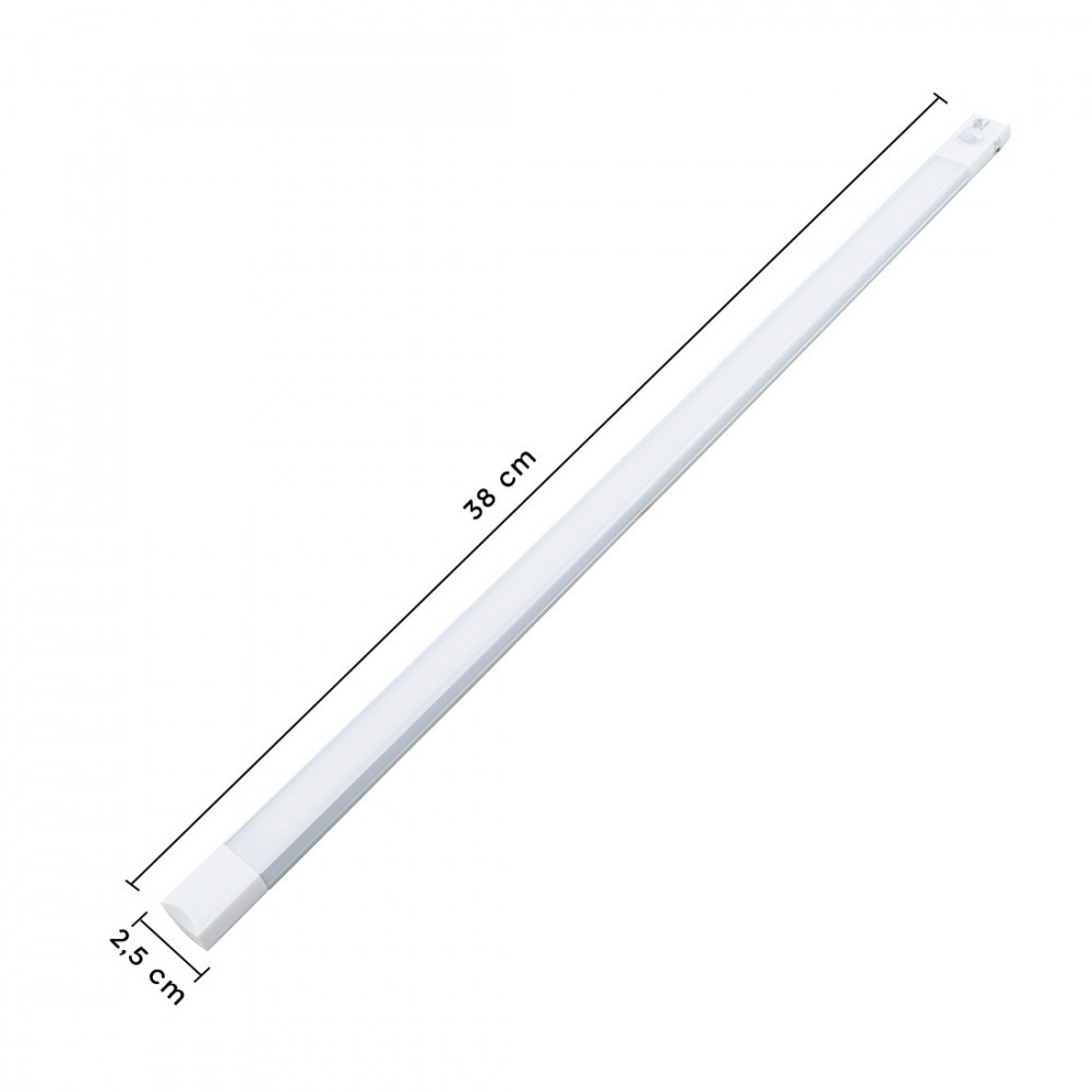 Tira 28 LED luz blanca para armario 38cm sensor...