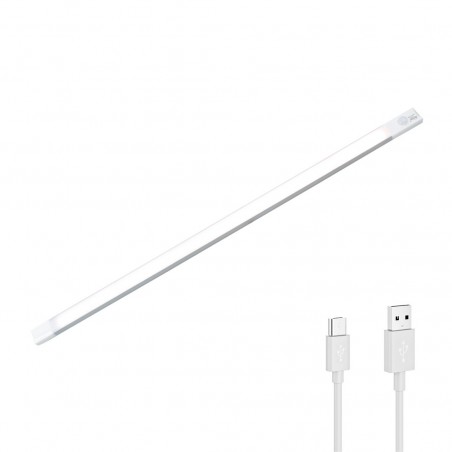 Tira 28 LED luz natural para armario 38cm sensor de movimiento recargable USB